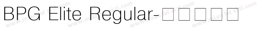 BPG Elite Regular字体转换